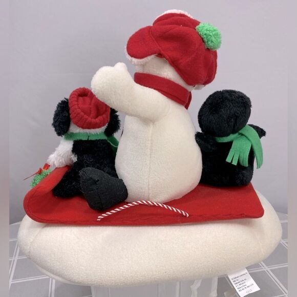 Hallmark 2007 Jingle Pals Sleigh Ride Snowman Penguin & Dog Dancing Singing - Picture 3 of 9
